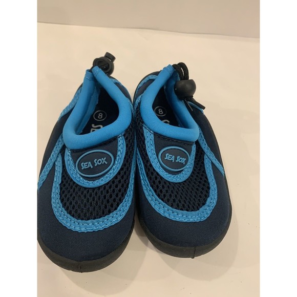 Sea Sox Toddler Boys Water Shoes Slip On Mesh Fabric Drawstring Black - Picture 7 of 8